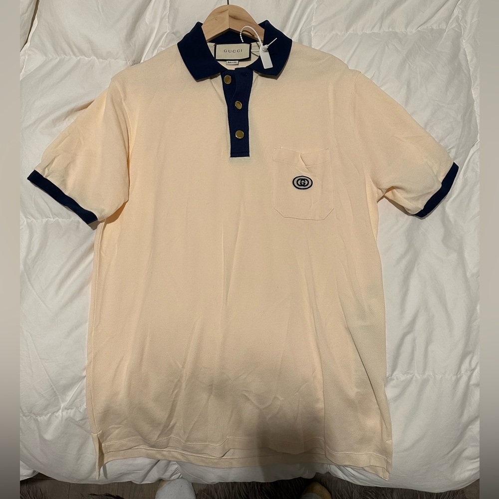 GUCCI Cotton piquet polo with Interlocking G